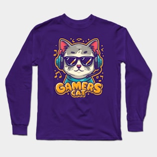 Gamers cat Long Sleeve T-Shirt